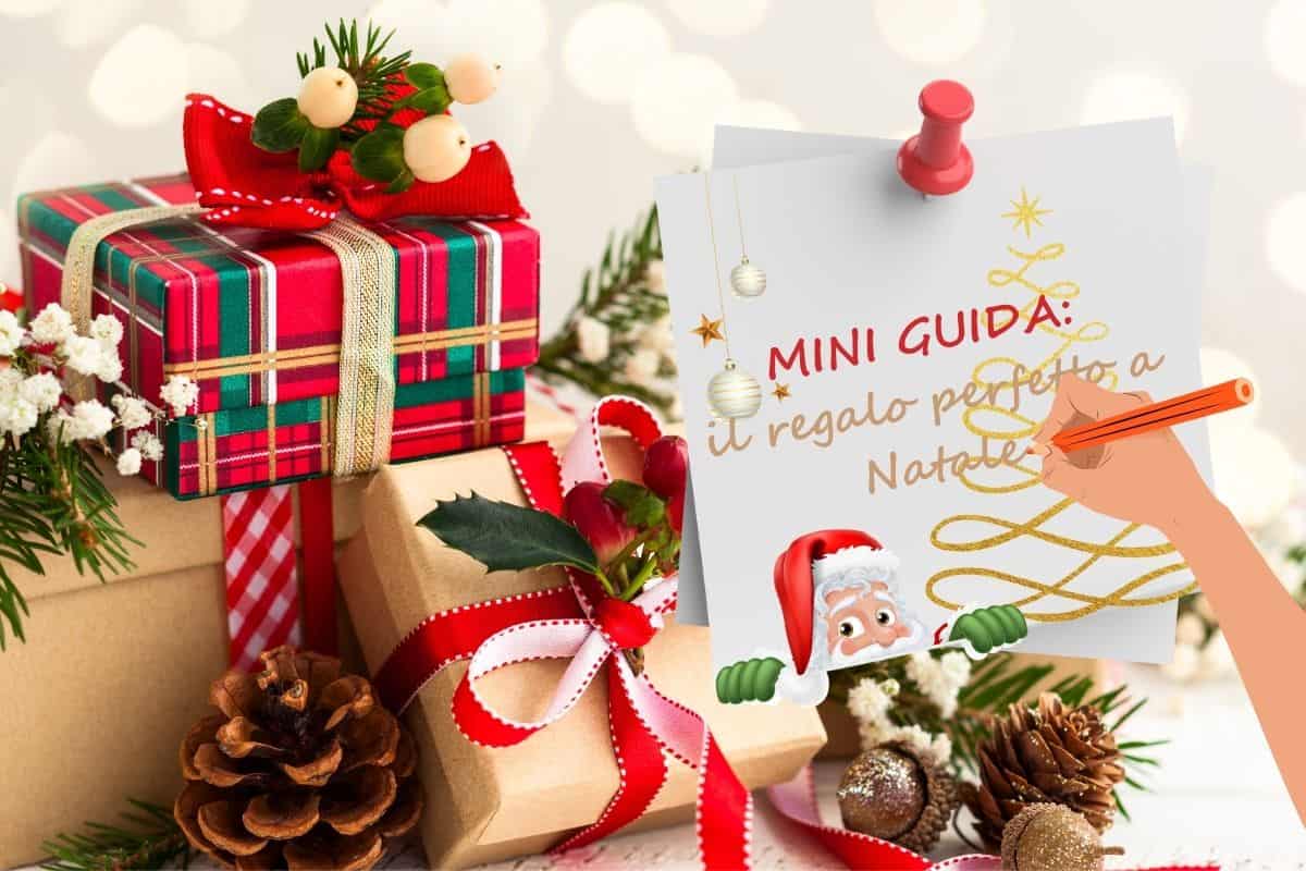 Pacchi regalo natale più appunto con scritta mini guida ai regali di natale