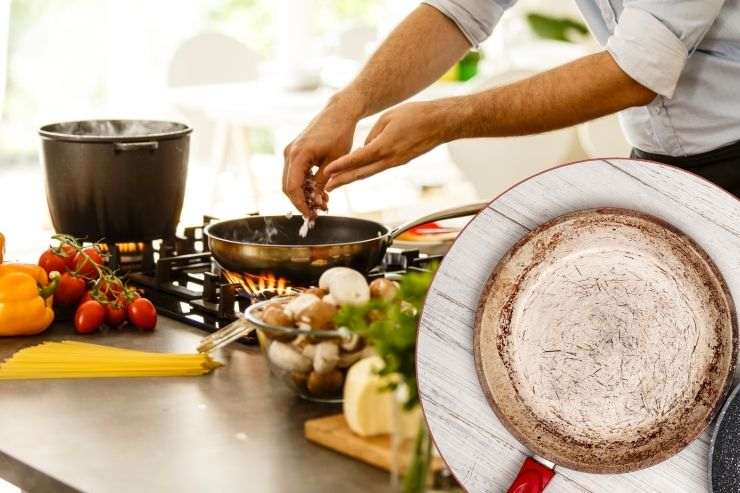 Uomo cucina pranzo